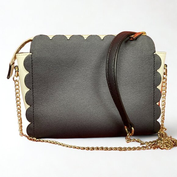 [NEW] TALBOTS PLANO SCALLOPED-LEATHER CROSSBODY BAG - Picture 2 of 13